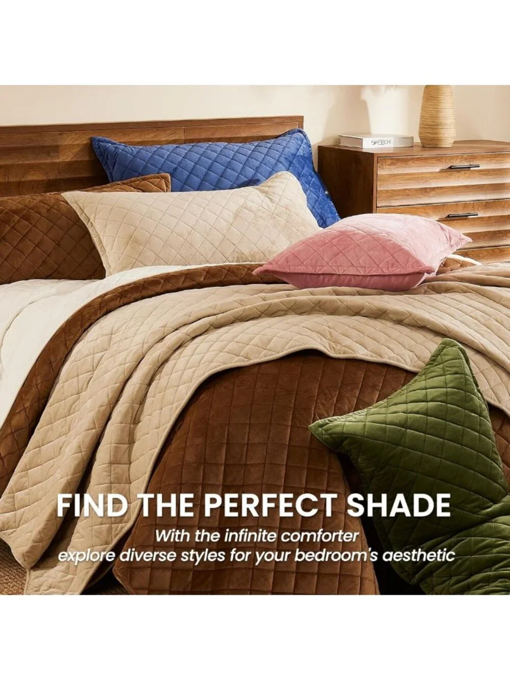 Luxury Velvet King Quilt Set - 3-Piece Reversible Bedding, Lightweight Bedspread